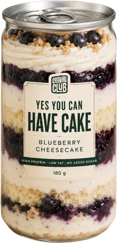 Blueberry Cheesecake layered cake jar by Craving Club