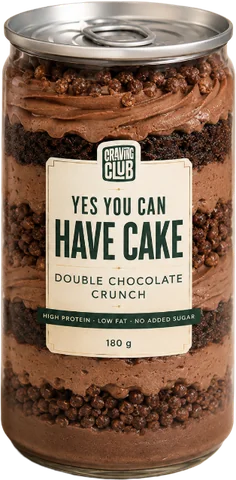 Double Chocolate Crunch layered cake jar by Craving Club