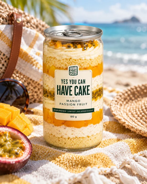 Mango Passion Fruit jar on the beach