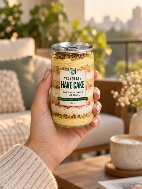 Chloe with a Saffron Rose Milk Cake jar